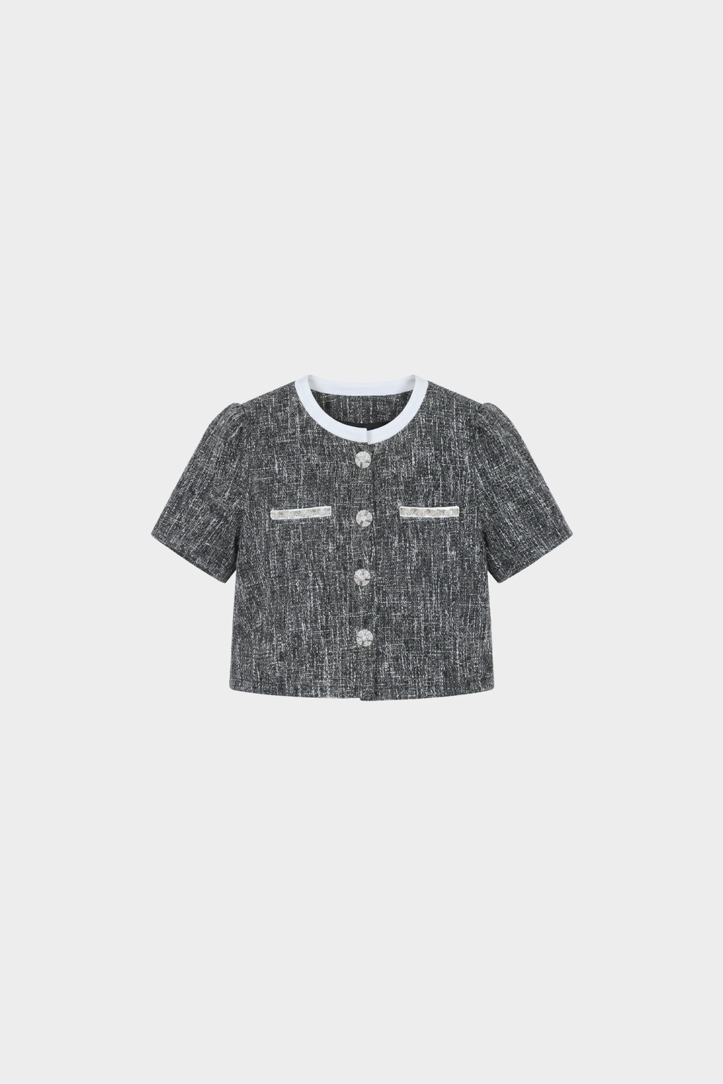 Short and Sweet Tweed Top