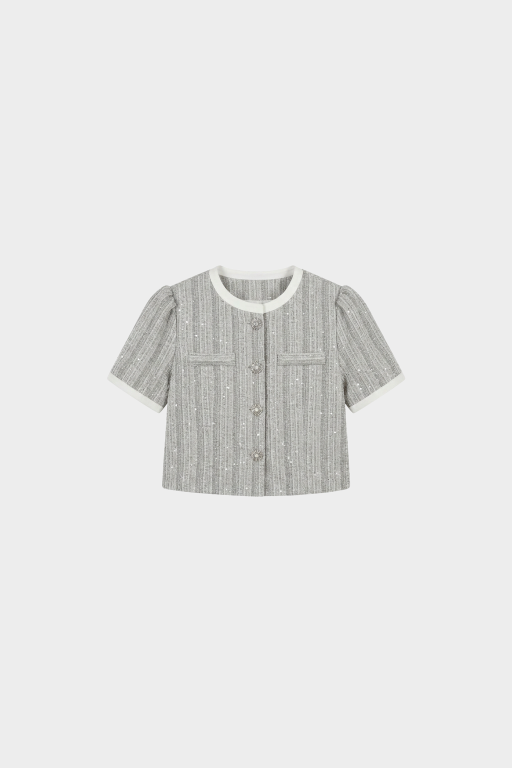 Short and Sweet Tweed Top